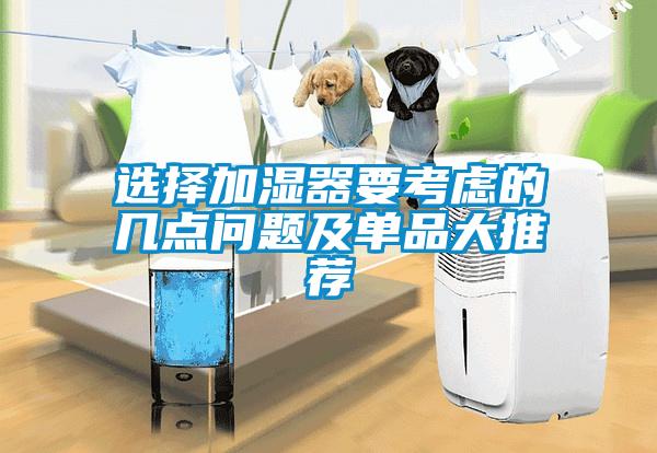 选择加湿器要考虑的几点问题及单品大推荐