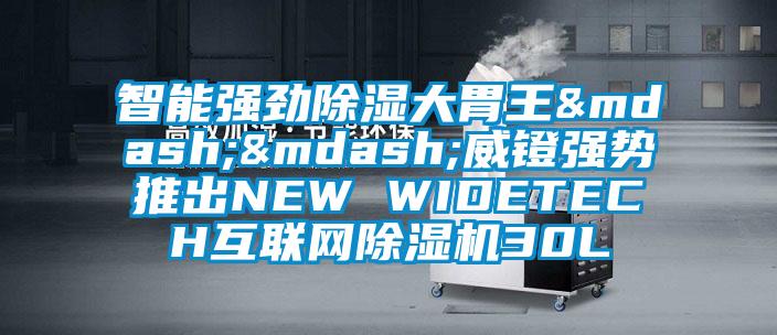 智能强劲除湿大胃王——威镫强势推出NEW WIDETECH互联网除湿机30L