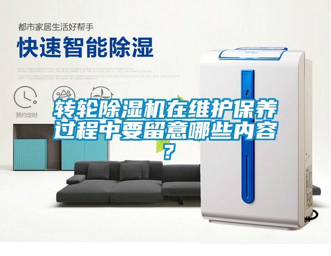 转轮除湿机在维护保养过程中要留意哪些内容？